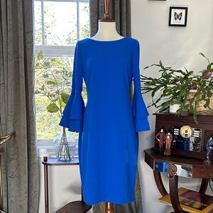 Calvin Klein Royal Blue Long Sleeve Dress